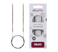 KnitPro Aiguilles coniques pour tricot circulaire avec tous types de fils, marron/orange, 60 cm x 2,5 mm