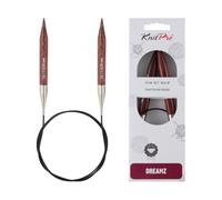 KnitPro Aiguilles coniques pour tricot circulaire avec tous types de fils, marron/rouge/rose, 100 cm x 12 mm
