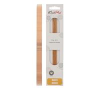 KnitPro Basix Aiguilles à Tricoter à Double extrémité, Bouleau, Multicolore, 20 cm x 2,50 mm, Lot de 5
