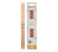 KnitPro Aiguilles à tricoter à double extrémité Basix – Bouleau 3.0 mm 20 cm, Lot de 5