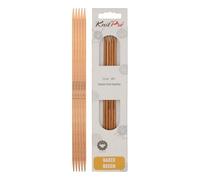 KnitPro Basix Aiguilles à Tricoter à Double extrémité, Bouleau, Multicolore, 20 cm x 3,50 mm, Lot de 5
