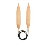KnitPro Basix Aiguilles à Tricoter circulaires Fixes, Bouleau, Multicolore, 100 cm x 35.00 mm