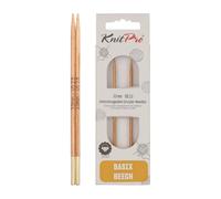 KnitPro Basix Aiguilles à Tricoter circulaires interchangeables, Bouleau, Multicolore, 11.6 cm x 3.00 mm