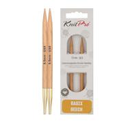 KnitPro Basix Aiguilles à Tricoter circulaires interchangeables spécial, Bouleau, Multicolore, 8,5 cm x 5,50 mm