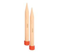 KnitPro Basix Aiguilles à Tricoter Simple, Bouleau, Multicolore, 35 cm x 30,00 mm