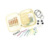 KNITPRO Basix Start 35765 Set de pointes d'aiguilles en bois de hêtre + accessoires