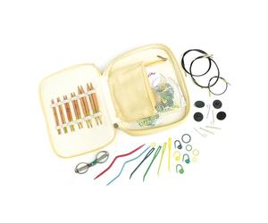 KNITPRO Basix Start 35765 Set de pointes d'aiguilles en bois de hêtre + accessoires