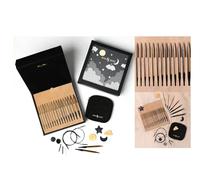 KNITPRO Day & Nite Gift Set Aiguilles à tricoter interchangeables et coffret d'accessoires 32650, Noir & Naturel, Large