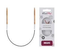 KNITPRO Dreamz Aiguilles Pointes effilées-pour Tricot Circulaire avec Tous Types de Fil, Bois de Bouleau, Jaune, 25cm x 3mm