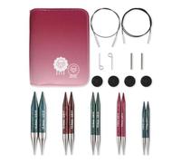 KnitPro Dreamz Lot d'aiguilles circulaires interchangeables 13 cm 5 tailles (8 mm à 15 mm)