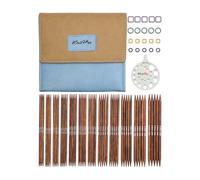 KnitPro Ensemble d'aiguilles à double pointe Ginger - 12 x 15 cm Ensembles d'aiguilles à tricoter à double extrémité de 5 Ginger Grande Set pour débutants, professionnels et coffret cadeau