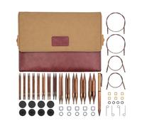 KnitPro Ensemble d'aiguilles interchangeables Ginger - Paires d'aiguilles à tricoter circulaires 13 x 10 cm avec accessoires Ginger Grande Set, pour débutants, professionnels et coffret cadeau