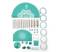 KnitPro Ensemble d'aiguilles interchangeables Mindful - Paires d'aiguilles à tricoter circulaires 14x13 cm avec accessoires Ensemble Mindful Affection pour débutants,professionnels et coffret cadeau