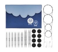 KnitPro Ensemble d'aiguilles interchangeables Nova - Paires d'épingles à tricoter circulaires 8 x 10 cm avec accessoires Ensemble Nova Deluxe pour débutants, professionnels et coffret cadeau
