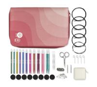 KnitPro Ensemble d'aiguilles interchangeables Zing-Paires d'épingles à tricoter circulaires 11x13 cm avec accessoires Ensemble Zing Regal,code couleur pour débutants, professionnels et coffret cadeau