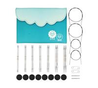 KnitPro - Ensemble de luxe de pointes d'aiguilles à tricoter circulaires interchangeables, Nova Cubics, 4,00-8,00 mm, Multicolore, Large