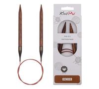 KnitPro Aiguilles circulaires Ginger Bois 100 cm x 9 mm Coloris assortis