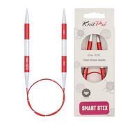 KnitPro Épingles à Tricoter circulaires, Aluminium, Red, 40cm x 6,5mm