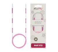 KnitPro Aiguilles à tricoter circulaires Smartstix Aluminium Rose 100 cm x 3 mm N°3