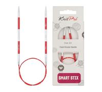 KnitPro Aiguilles à tricoter circulaires Smartstix Aluminium Rouge 40 cm 3,5 mm