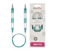 KnitPro Aiguille à tricoter circulaire SmartStix Aluminium Vert 80 cm x 12 mm
