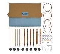 KnitPro Ginger Kit de crochetage Tunisien, Bois, Marron, Diverse