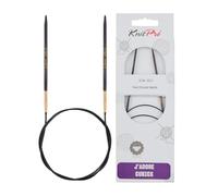 KnitPro J’Adore Cubics Aiguilles à tricoter circulaires fixes - Épingles en bois pour chaussettes, couvertures, manches, tricot rond court - 100 cm x 3 mm, lilas, 26-1912105013