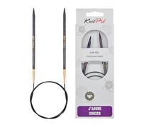 KnitPro J’Adore Cubics Aiguilles à tricoter circulaires fixes - Épingles en bois pour chaussettes, couvertures, manches, tricot rond court - 80 cm x 5,5 mm, 26-1912104520, lilas