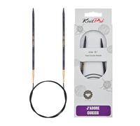 KnitPro J'Adore Cubics Aiguilles à tricoter circulaires fixes - Épingles en bois pour chaussettes, couvertures, manches courtes et rondes à tricoter - 60 cm x 4,5 mm, lilas
