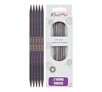 KnitPro J'Adore Cubics Aiguilles à Tricoter Double Pointe Ensembles de 5 - Épingles en Bois pour Chaussettes Chapeaux Mitaines Tricot Rond Court - 15 cm x 6,50 mm, 26-1910101022