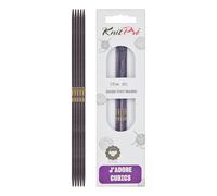 KnitPro J'Adore Cubics Aiguilles à Tricoter Double Pointe Ensembles de 5 - Épingles en Bois pour Chaussettes Chapeaux Mitaines Tricot Rond Court - 15 cm x 2,75 mm, lilas