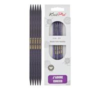 KnitPro J'Adore Cubics Aiguilles à Tricoter Double Pointe Ensembles de 5 - Épingles en Bois pour Chaussettes Chapeaux Mitaines Tricot Rond Court - 15 cm x 5,5 mm, 26-1910101020