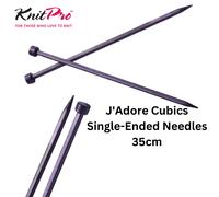 KnitPro J'Adore Cubics Aiguilles à Tricoter Droites 35cm 3,50-8mm Bois
