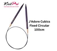 KnitPro - Aiguilles circulaires fixes J'Adore Cubics - 100 cm x 5,00 mm - lilas