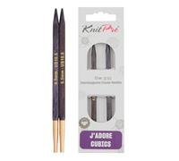 KnitPro J'Adore Cubics Knit Pins - Aiguilles à tricoter circulaires interchangeables - Pour câble 40 et 50 cm - 6,50 mm