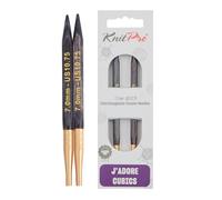 KnitPro J'Adore Cubics Knit Pins - Aiguilles à tricoter circulaires interchangeables - Pour câble de 40 et 50 cm - 7,00 mm, 26-1940101523, lilas
