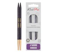 KnitPro J'Adore Cubics Knit Pins - Aiguilles à tricoter circulaires interchangeables - Pour câble de 60 cm et plus - 6,00 mm, 26-1940100221, lilas