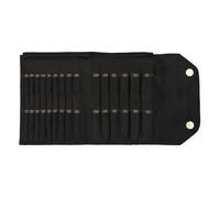 KNITPRO K12861 Étui à Aiguilles à Tricoter Interchangeable pour Ranger câbles, connecteurs et Petits Accessoires, Mixte, Noir, 22cm x 17,5cm x 1,5cm