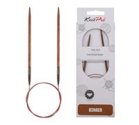 KnitPro K31065 31065 Ginger Aiguille à Tricoter Circulaire, Bois, Naturel/Marron, 3 mm, 60 cm, Natur/Braun, 3mm, 60cm