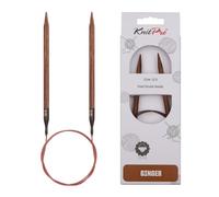 KnitPro K31073 31073 Ginger Aiguille à Tricoter Circulaire, Bois, Naturel/Marron, 6 mm, 60 cm, Natur/Braun, 6mm, 60cm