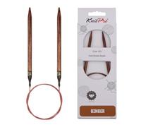 KnitPro K31091 31091 Ginger Aiguille à Tricoter Circulaire, Bois, Naturel/Marron, 5 mm, 80 cm, Natur/Braun, 5mm, 80cm