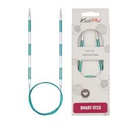 KnitPro K42090 SmartStix Aiguille à Tricoter Circulaire, Métal, Coloré, 80cm, 4,5mm, Vert