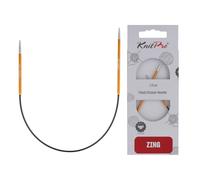 KnitPro K47051 Aiguilles à Tricoter circulaires, Métal, Orange, 25cm / 2,25mm