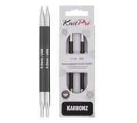 KnitPro Karbonz 5,5 mm Aiguilles circulaires spéciales interchangeables Noir/argenté
