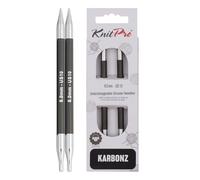 KnitPro Karbonz Ensemble 6 mm d'aiguilles circulaires Normale Noir et Argent