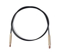 KnitPro - KnitPro Acier Inoxydable Noir/Or Fixe Interchangeable Câble pour 120cm Aiguille avec Capuchons d'Extrémité et Clé de Câble - 1 Ensemble