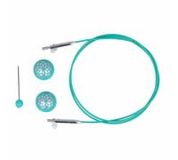 KnitPro Câble fixe pour aiguilles circulaires interchangeables – 80 cm – 1 set, bleu