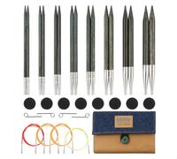 KnitPro - KnitPro Interchangeable Bois Indigo Aiguille Ensemble - 1 Jeu, Bleu/Plier