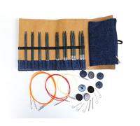 KnitPro - KnitPro Interchangeable Bois Indigo Aiguille Ensemble - 1 Jeu, Bleu/Plier