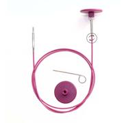 KnitPro Câble Pivot 360° – Acier inoxydable Violet 35 cm pour aiguilles 60 cm
